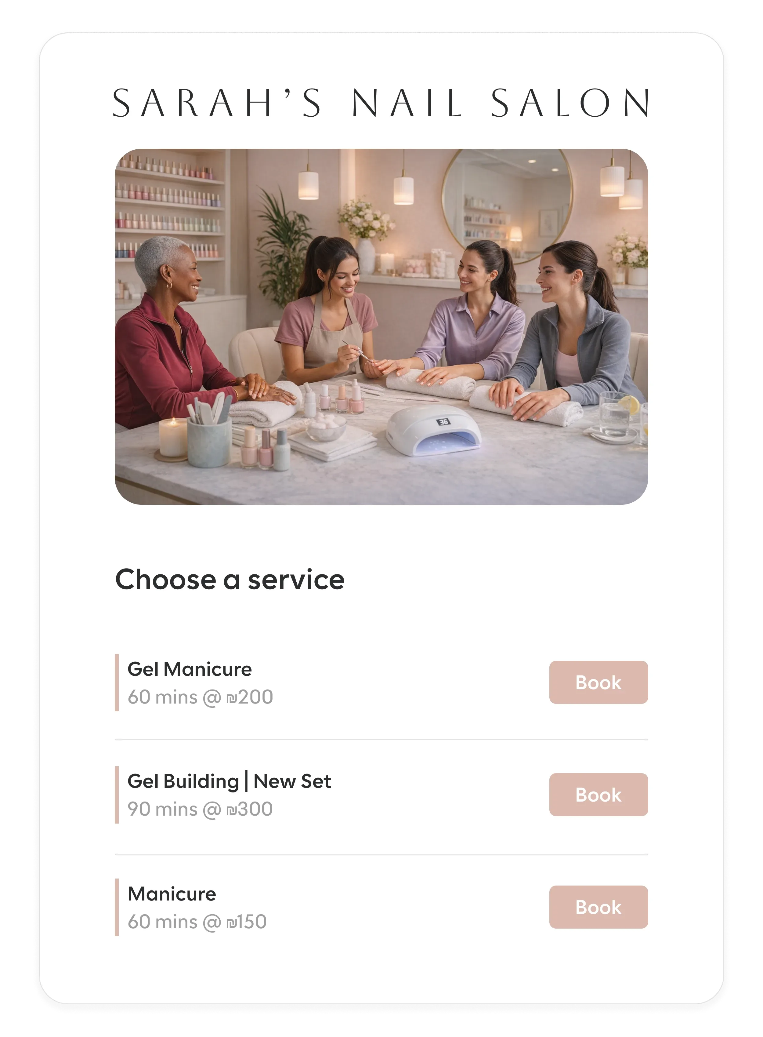 Online booking website